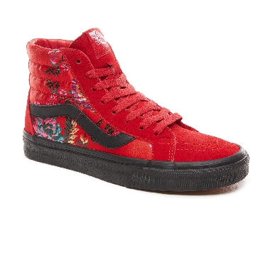 Vans Festival Satin Sk8-Hi Reissue Classic Womens - (Festival Satin) Red/Black VN0A2XSBULP Shoes