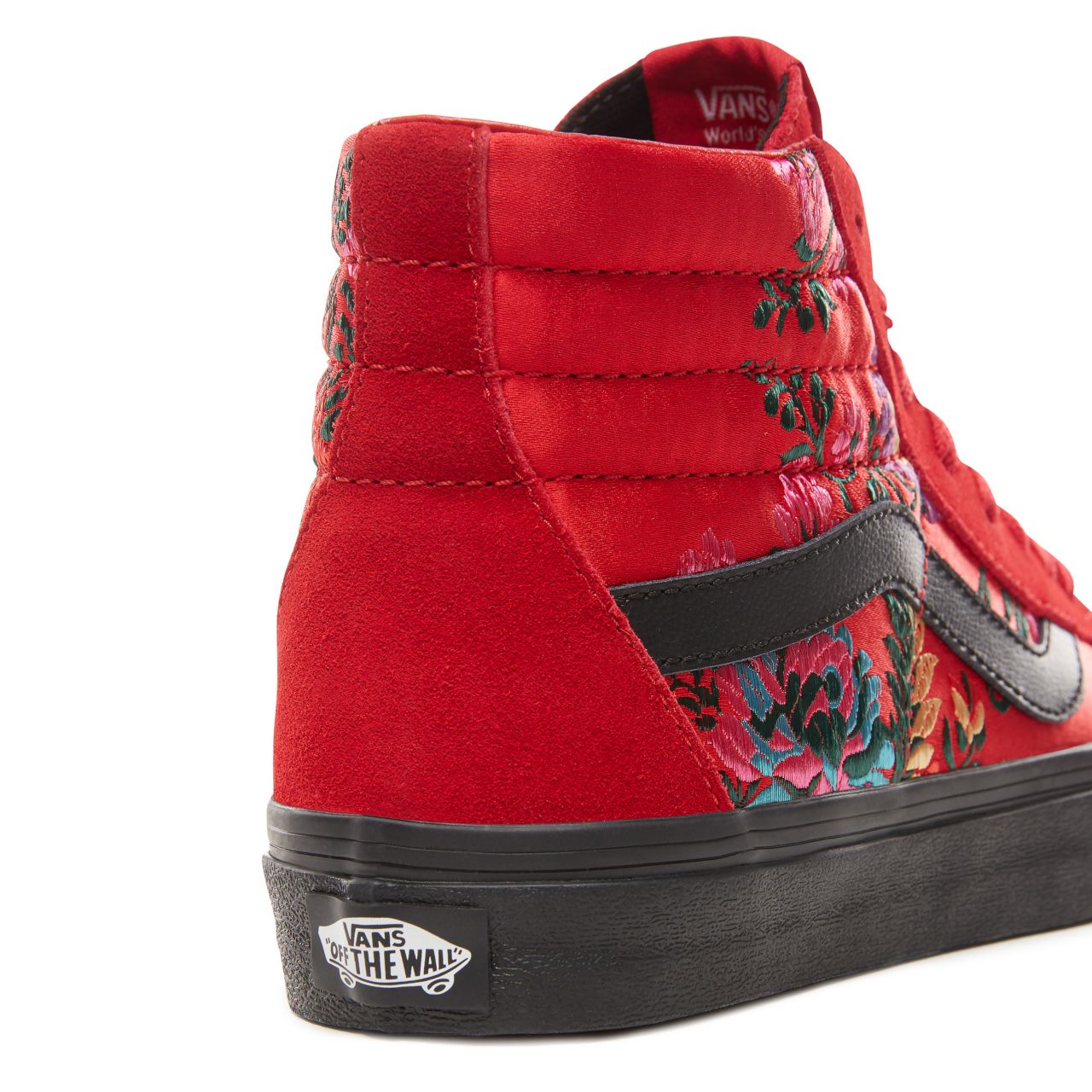 Vans Festival Satin Sk8-Hi Reissue Classic Womens - (Festival Satin) Red/Black VN0A2XSBULP Shoes