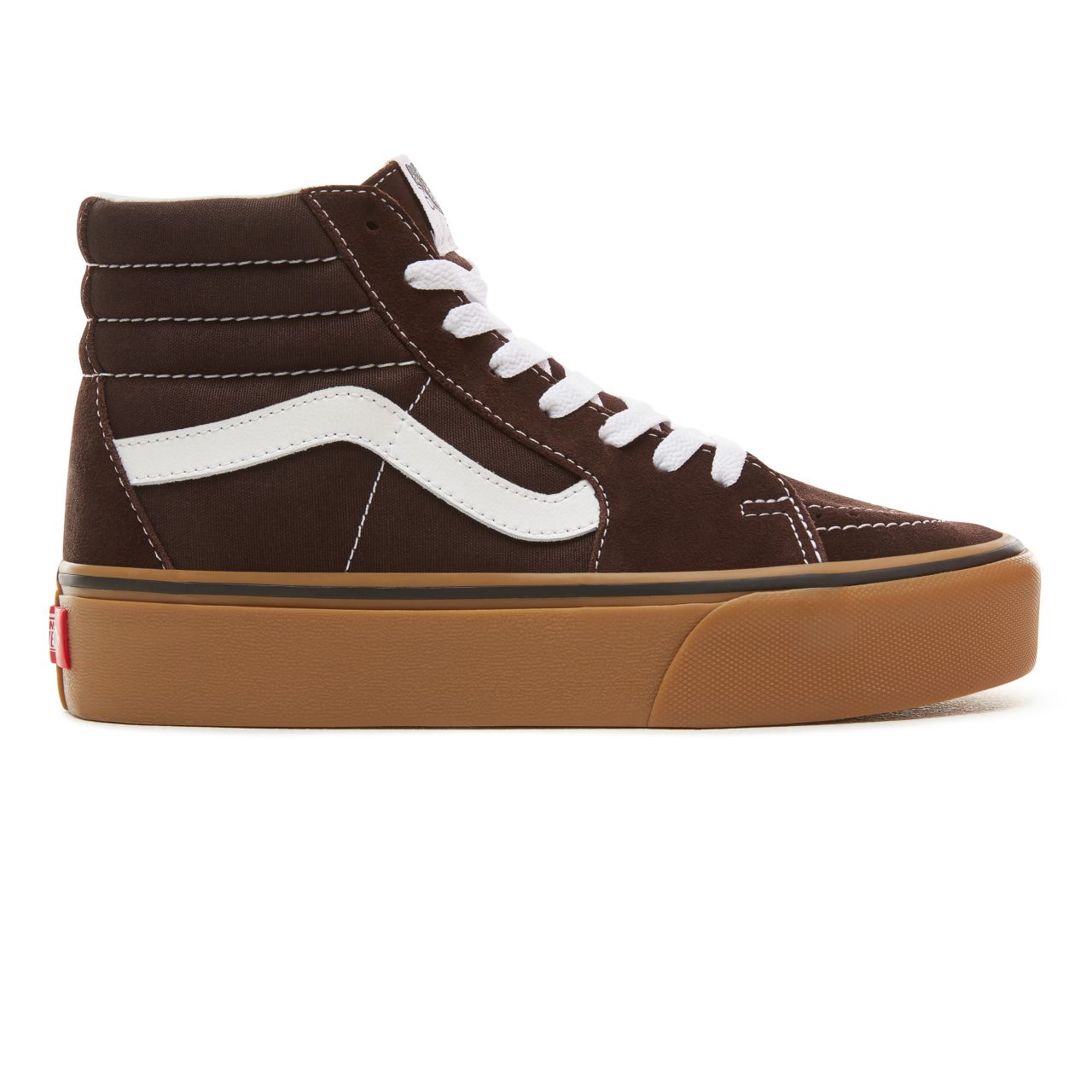 Vans Suede Gum Sk8-Hi Platform 2.0 Classic Womens - (Gum) Chocolate Torte/True White VA3TKNUCC Shoes