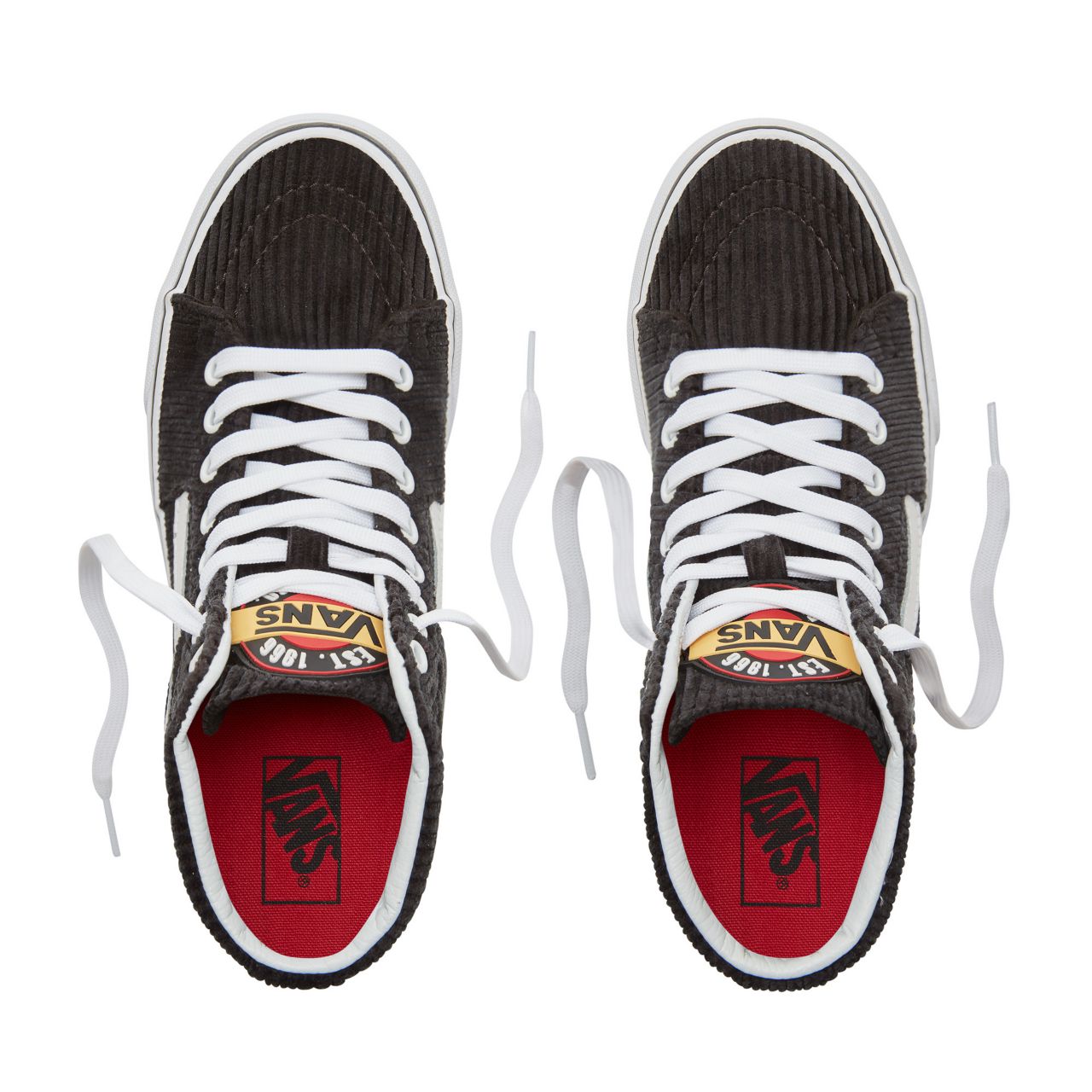 Vans Design Assembly Corduroy Sk8-Hi Classic Womens - (Design Assembly) Black/True White VA38GEU55 Shoes