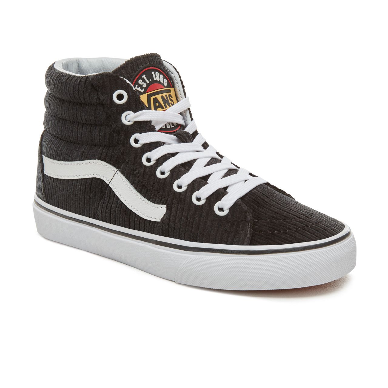 Vans Design Assembly Corduroy Sk8-Hi Classic Womens - (Design Assembly) Black/True White VA38GEU55 Shoes