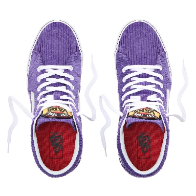 Vans Design Assembly Corduroy Sk8-Hi Classic Womens - (Design Assembly) Heliotrope/True White VA38GEU7C Shoes