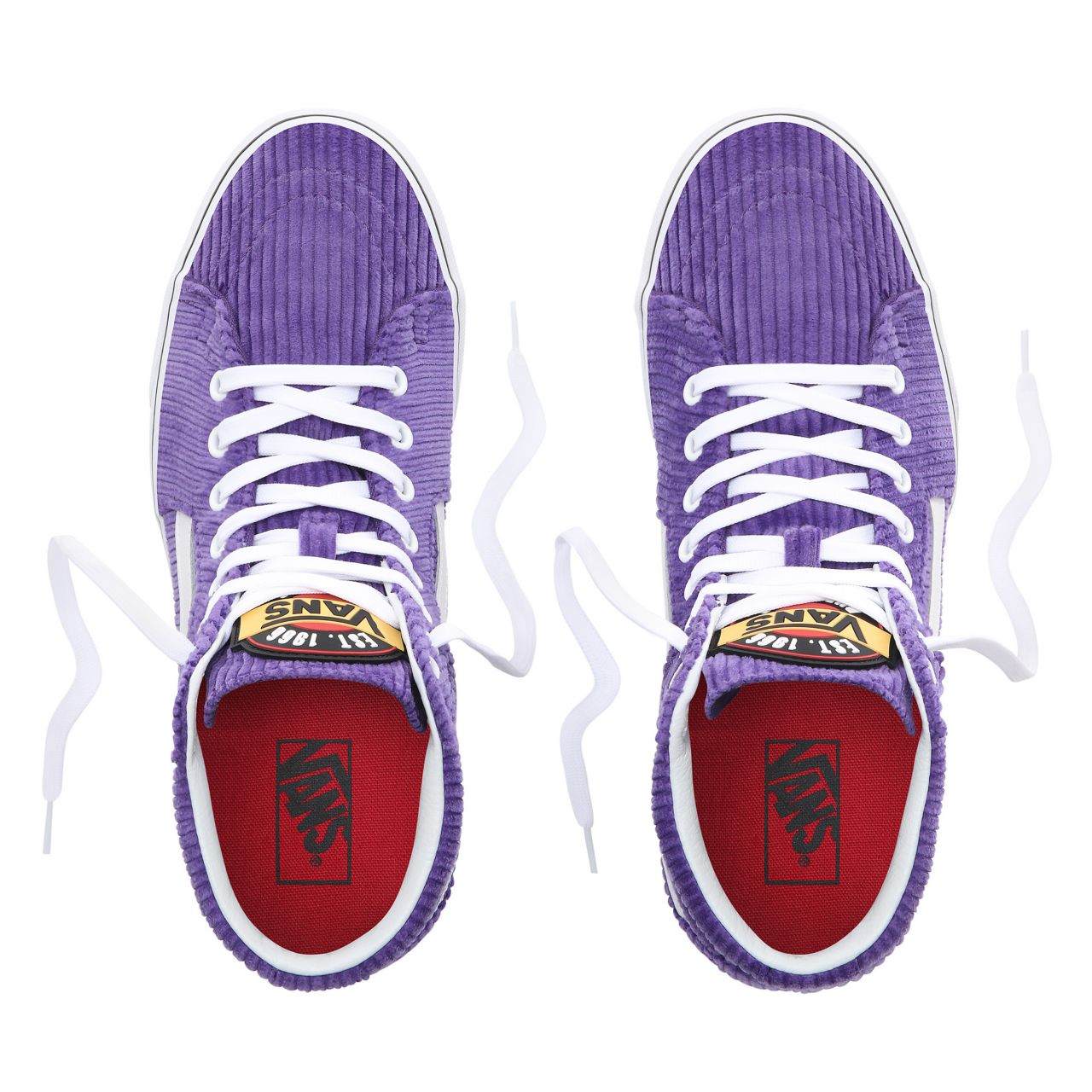 Vans Design Assembly Corduroy Sk8-Hi Classic Womens - (Design Assembly) Heliotrope/True White VA38GEU7C Shoes