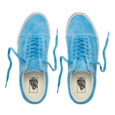 Vans Hairy Suede Old Skool Classic Mens Womens - (Hairy Suede) Indigo Bunting/Snow White VN0A38G1UNH Shoes