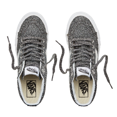 Vans Lurex Glitter Sk8-Hi Reissue Classic Womens - (Lurex Glitter) Black/True White VA2XSBU3T Shoes