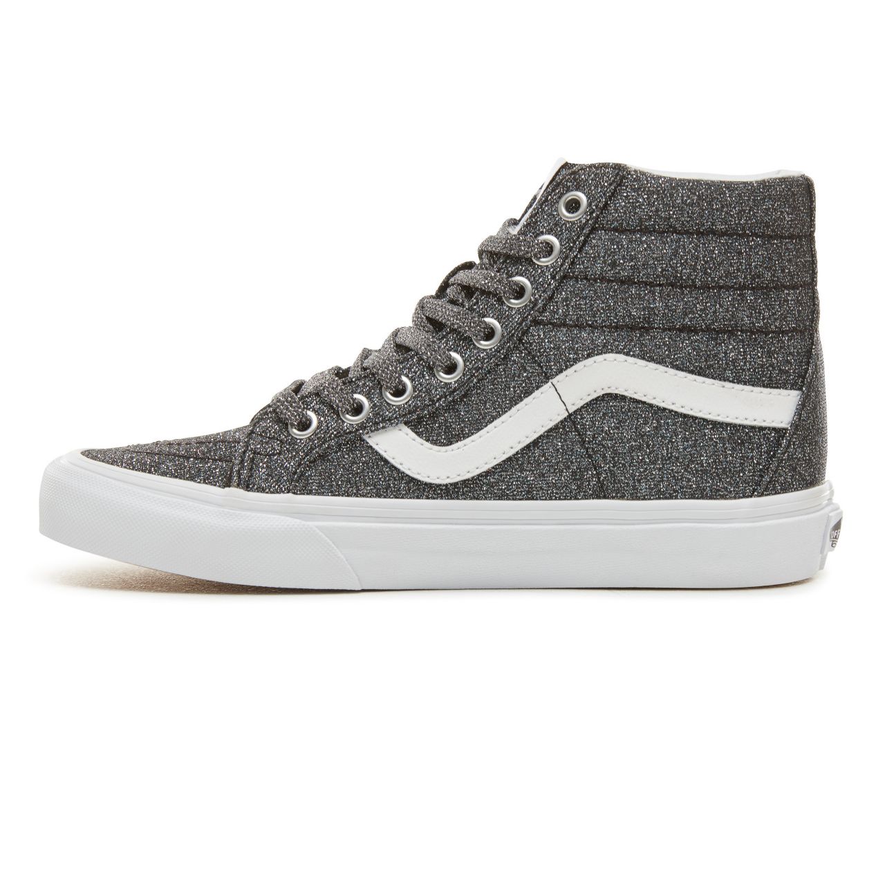 Vans Lurex Glitter Sk8-Hi Reissue Classic Womens - (Lurex Glitter) Black/True White VA2XSBU3T Shoes