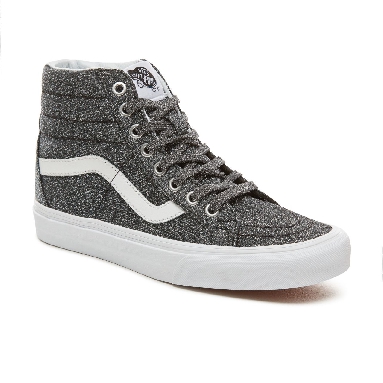 Vans Lurex Glitter Sk8-Hi Reissue Classic Womens - (Lurex Glitter) Black/True White VA2XSBU3T Shoes