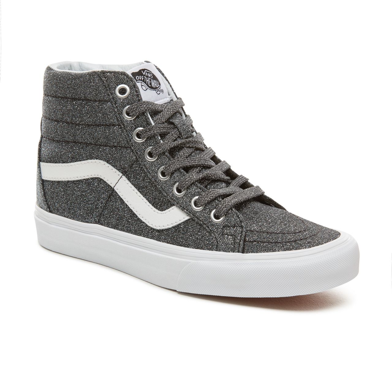 Vans Lurex Glitter Sk8-Hi Reissue Classic Womens - (Lurex Glitter) Black/True White VA2XSBU3T Shoes