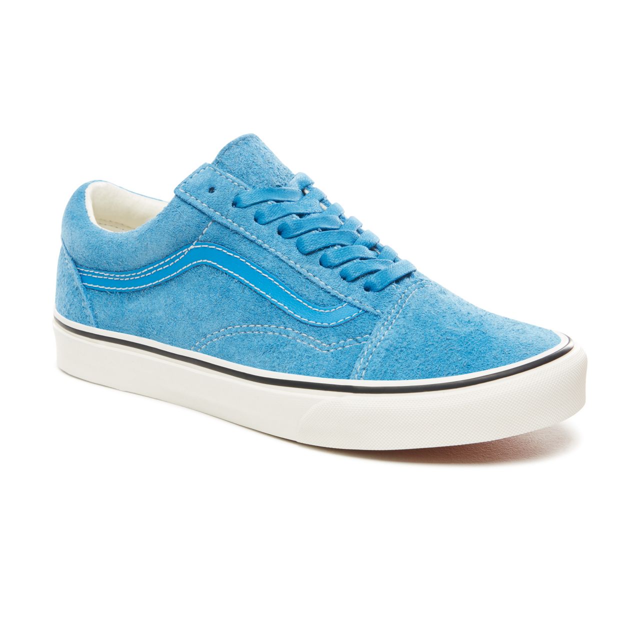 Vans Hairy Suede Old Skool Classic Mens Womens - (Hairy Suede) Indigo Bunting/Snow White VN0A38G1UNH Shoes