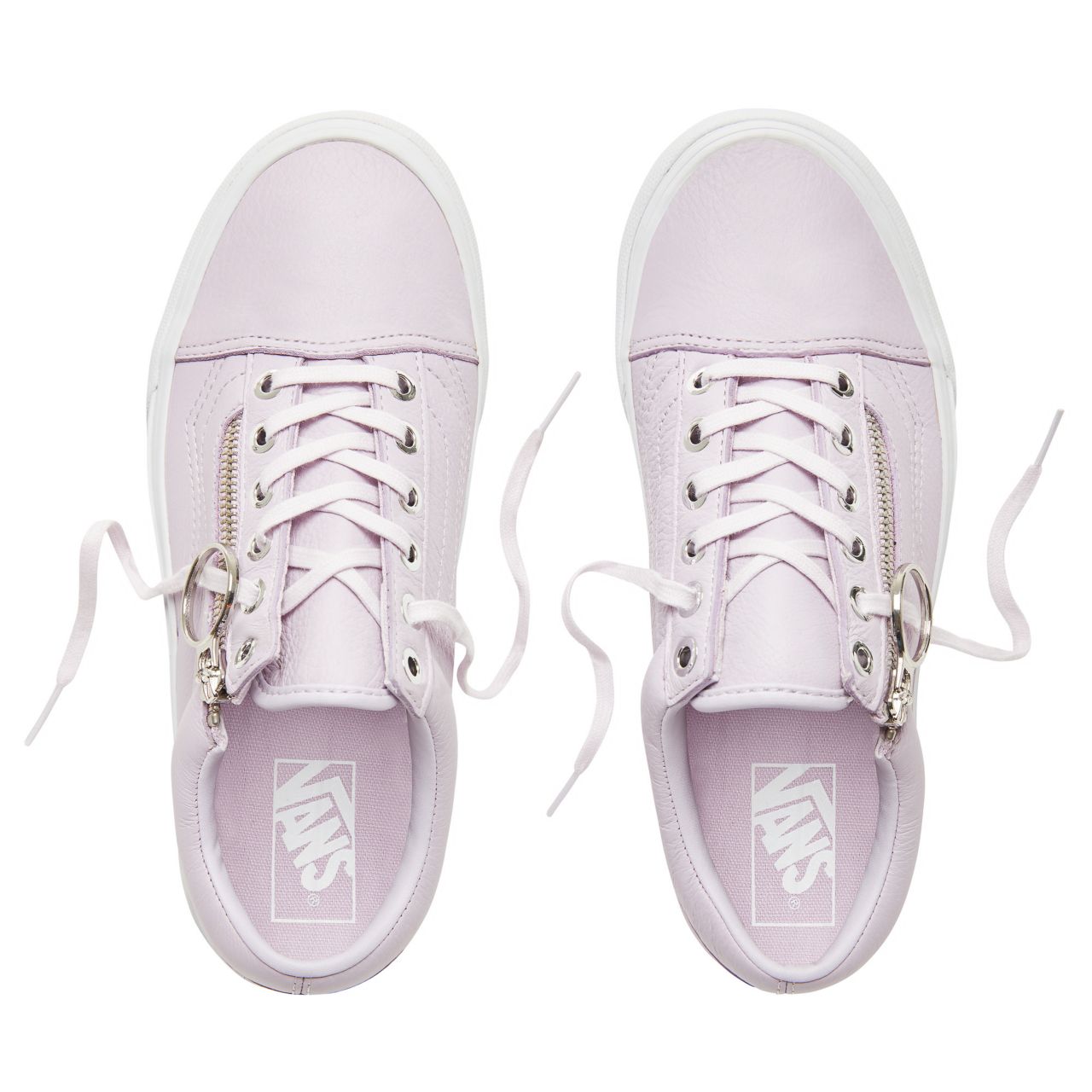 Vans Metal Hardware Old Skool Zip Classic Womens - (Metal Hardware) Lavender Fog/True White VA3493UB9 Shoes