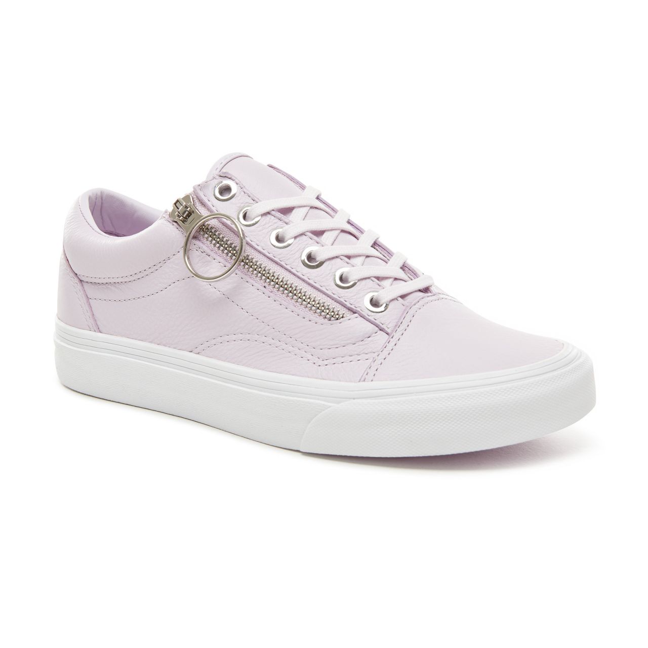 Vans Metal Hardware Old Skool Zip Classic Womens - (Metal Hardware) Lavender Fog/True White VA3493UB9 Shoes