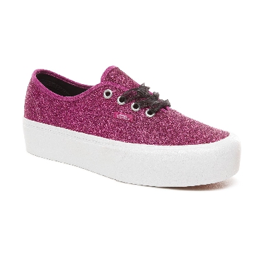 Vans Glitter Authentic Platform 2.0 Classic Womens - (Glitter) Wild Aster/True White VN0A3AV8UJQ Shoes