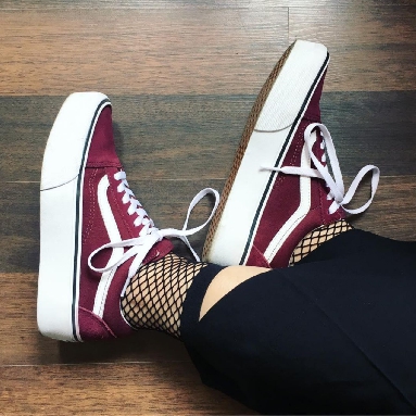 Vans Platform Old Skool Classic Womens - Port Royale/True White VA3B3U5U7 Shoes