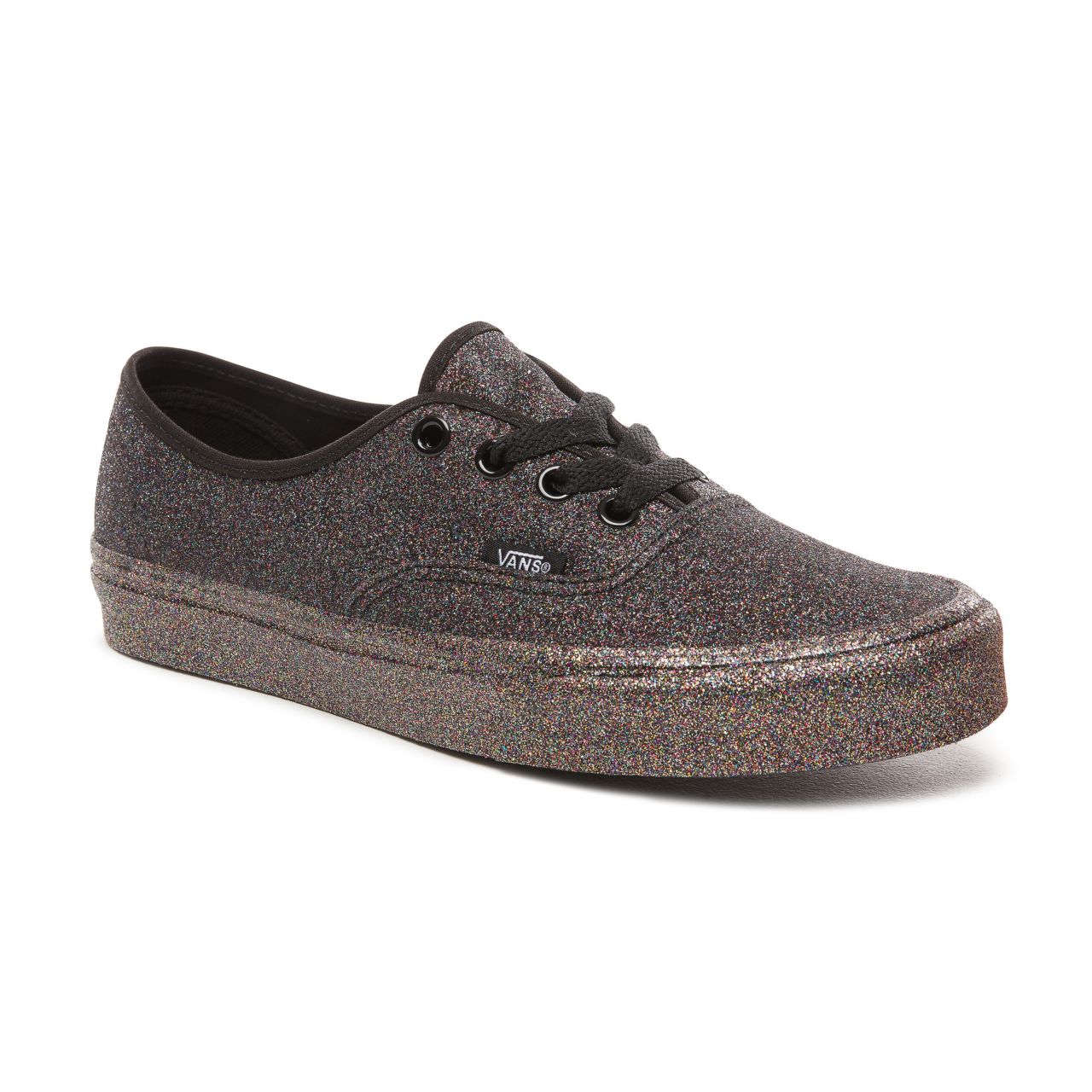 Vans Rainbow Glitter Authentic Classic Womens - (Rainbow Glitter) Black/Black VN0A38EMUKN Shoes