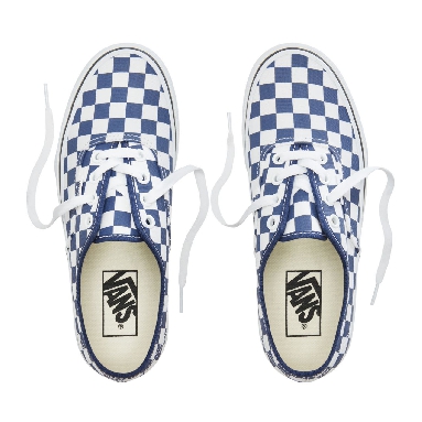 Vans Checkerboard Authentic Platform 2.0 Classic Womens - (Checkerboard) Medieval Blue/True White VA3AV8S4D Shoes