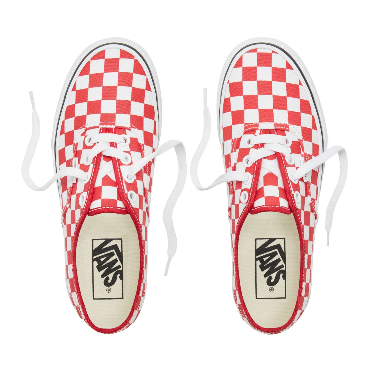 Vans Checkerboard Authentic Platform 2.0 Classic Womens - (Checkerboard) Racing Red/True White VA3AV8S4E Shoes