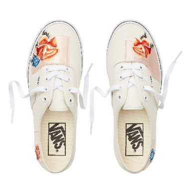 Vans Satin Patchwork Authentic Classic Womens - (Satin Patchwork) Classic White/True White VA38EMU5Q Shoes