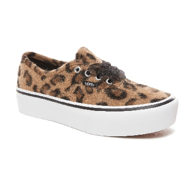 Vans Fuzzy Authentic Platform 2.0 Classic Womens - (Fuzzy) Leopard/True White VN0A3AV8RSO Shoes