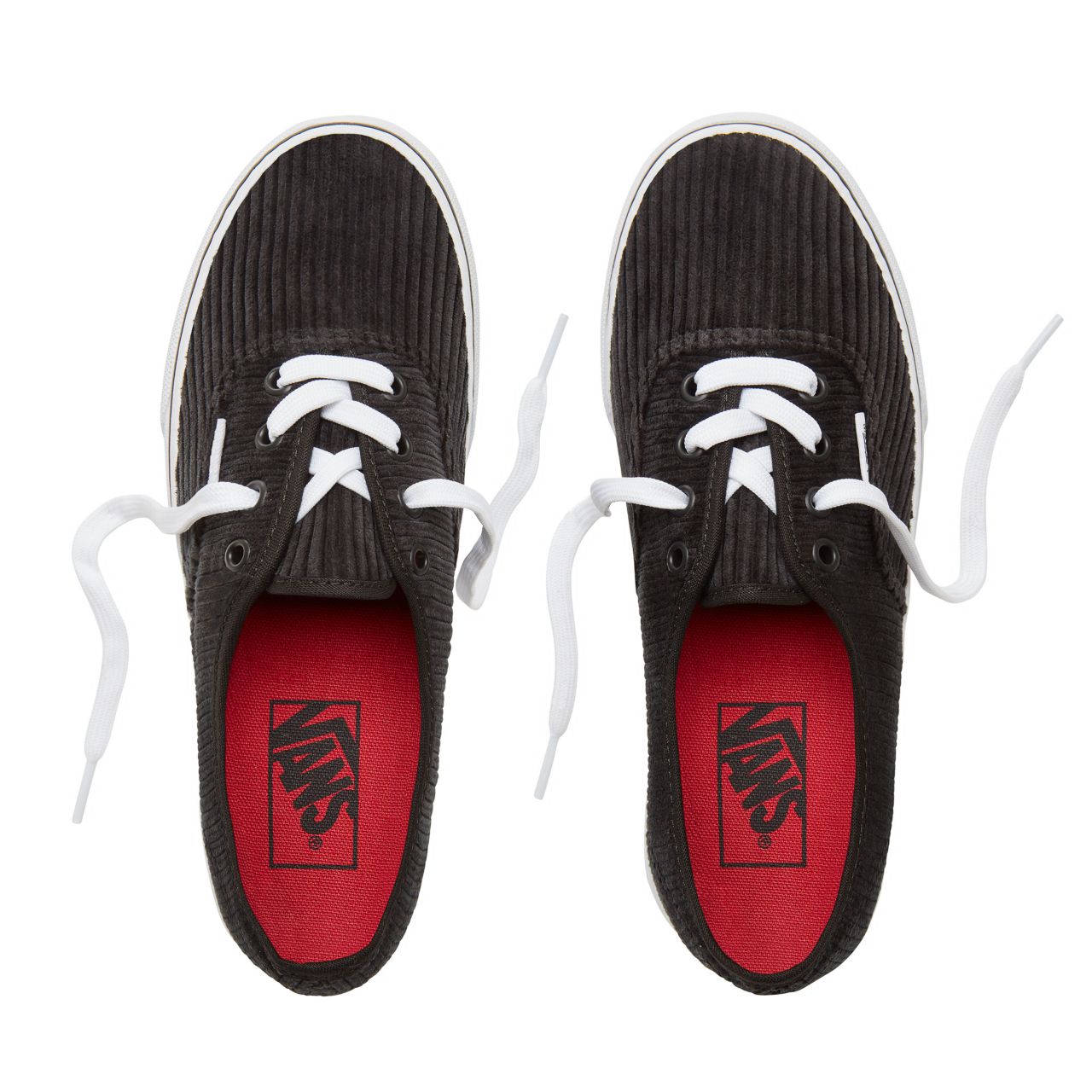 Vans Design Assembly Corduroy Authentic Classic Womens - (Design Assembly) Black/True White VA38EMU55 Shoes