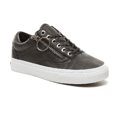 Vans Metal Hardware Old Skool Zip Classic Womens - (Metal Hardware) Black/True White VA3493UB8 Shoes