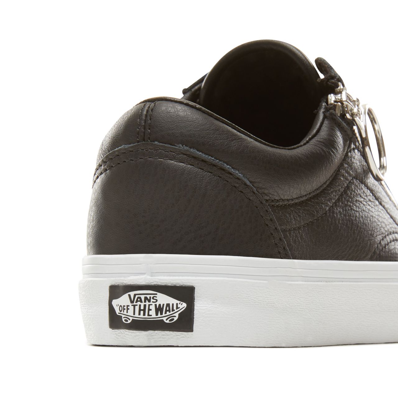 Vans Metal Hardware Old Skool Zip Classic Womens - (Metal Hardware) Black/True White VA3493UB8 Shoes