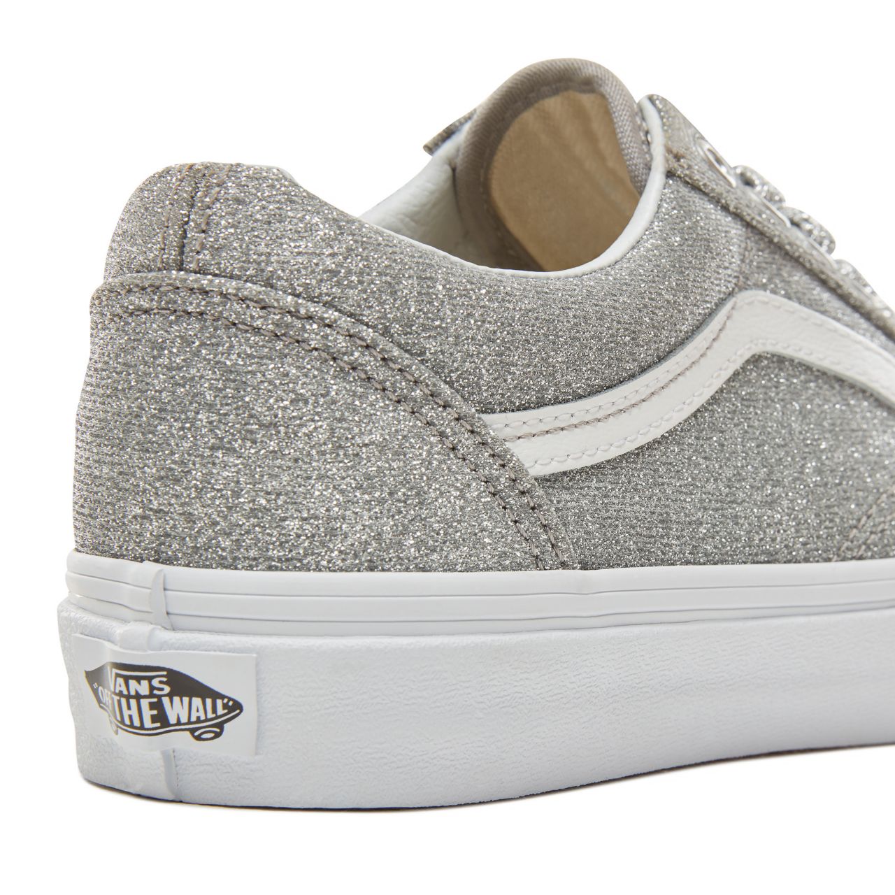 Vans Lurex Glitter Old Skool Classic Womens - (Lurex Glitter) Silver/True White VA38G1UAW Shoes