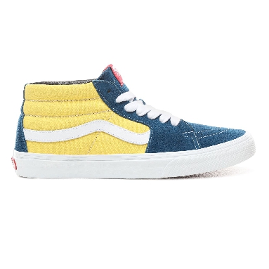 Vans Retro Skate Sk8-Mid Classic Mens Womens - (Retro Skate) Sailor Blue/Aspen Gold VN0A3WM3VSW Shoes