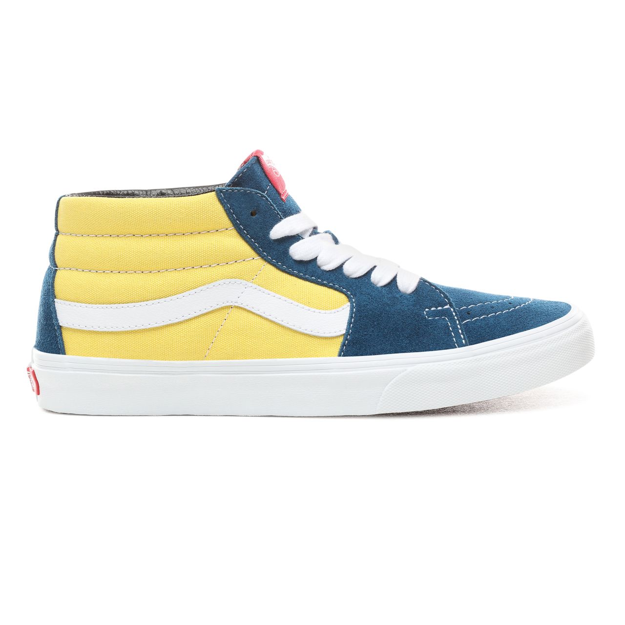 Vans Retro Skate Sk8-Mid Classic Mens Womens - (Retro Skate) Sailor Blue/Aspen Gold VN0A3WM3VSW Shoes