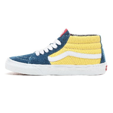 Vans Retro Skate Sk8-Mid Classic Mens Womens - (Retro Skate) Sailor Blue/Aspen Gold VN0A3WM3VSW Shoes