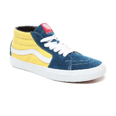 Vans Retro Skate Sk8-Mid Classic Mens Womens - (Retro Skate) Sailor Blue/Aspen Gold VN0A3WM3VSW Shoes