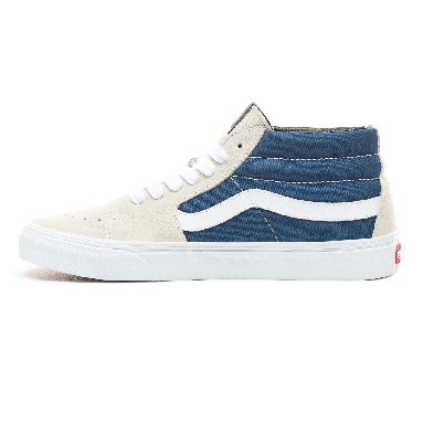 Vans Retro Skate Sk8-Mid Classic Mens Womens - (Retro Skate) Turtledove/Sailor Blue VN0A3WM3VP8 Shoes