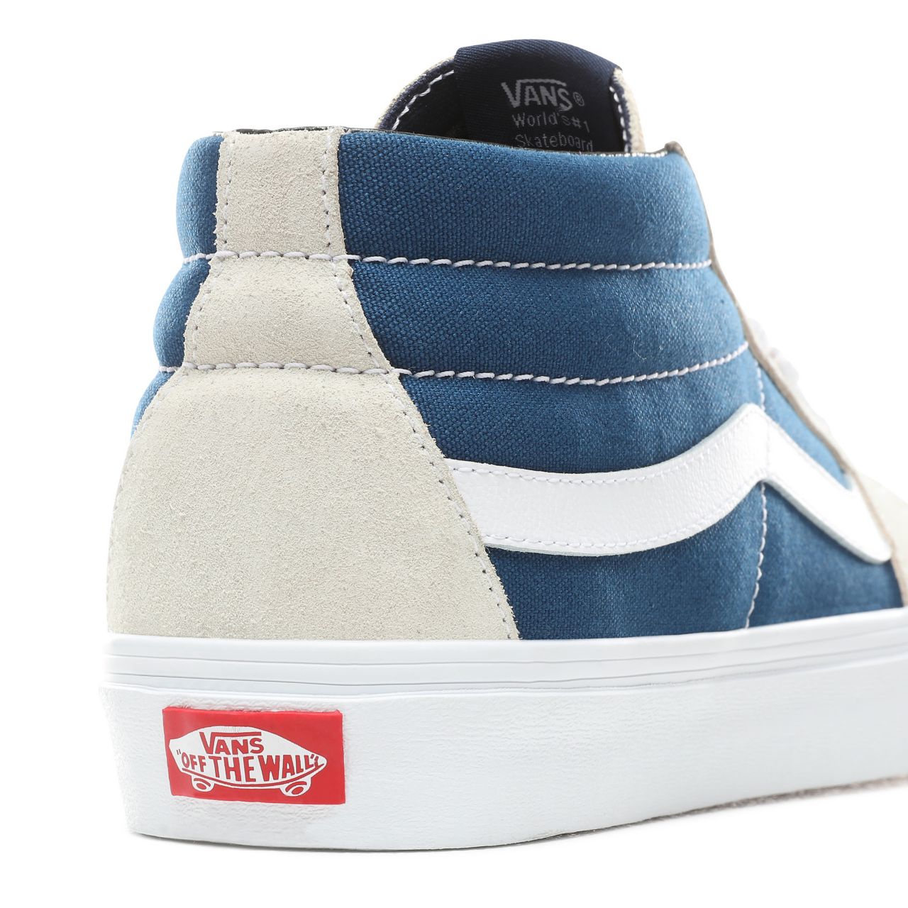 Vans Retro Skate Sk8-Mid Classic Mens Womens - (Retro Skate) Turtledove/Sailor Blue VN0A3WM3VP8 Shoes