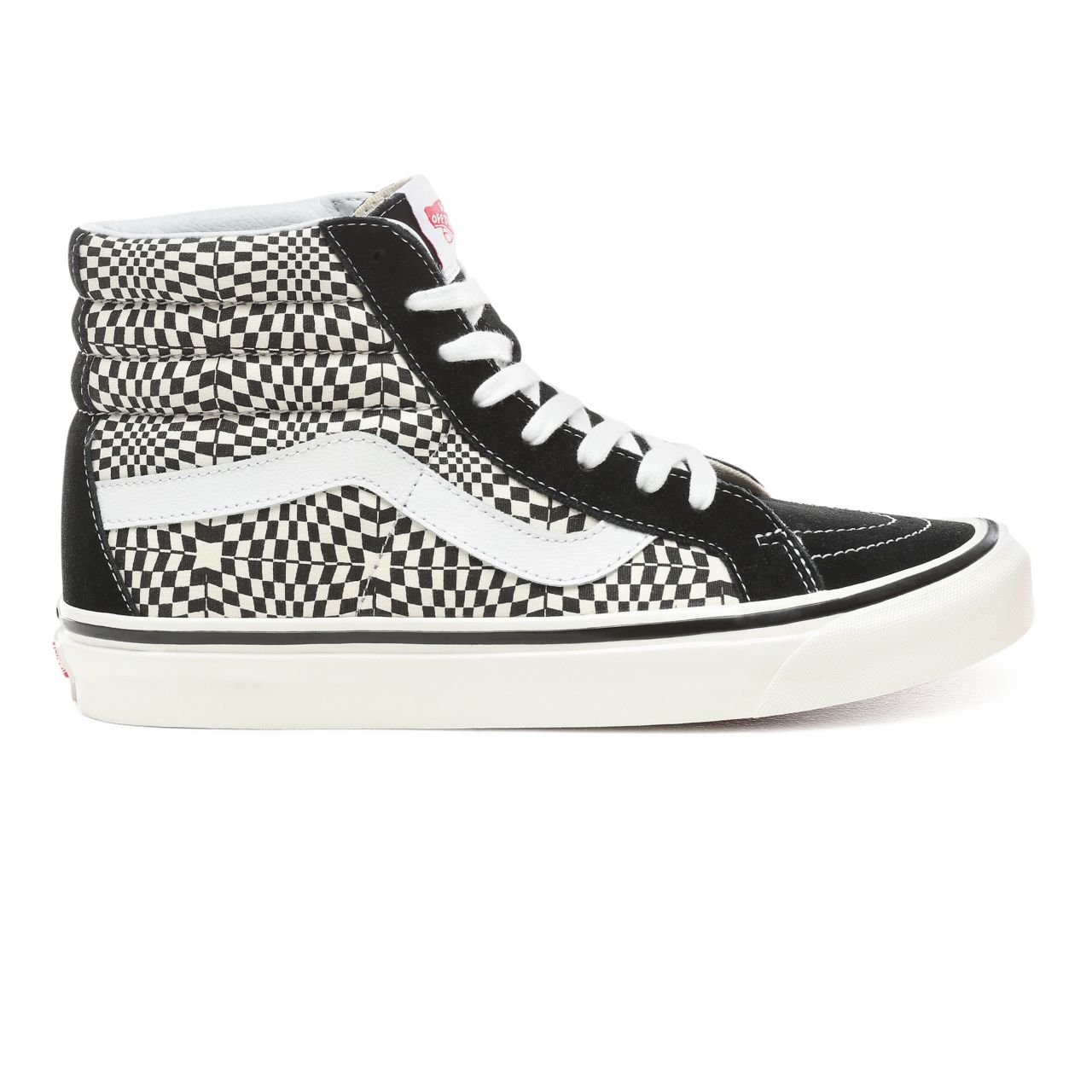 Vans Anaheim Factory Sk8-Hi 38 Dx Classic Mens Womens - (Anaheim Factory) Og Black/White/Warp Check VN0A38GFVMY Shoes