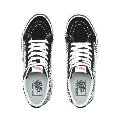 Vans Anaheim Factory Sk8-Hi 38 Dx Classic Mens Womens - (Anaheim Factory) Og Black/White/Warp Check VN0A38GFVMY Shoes