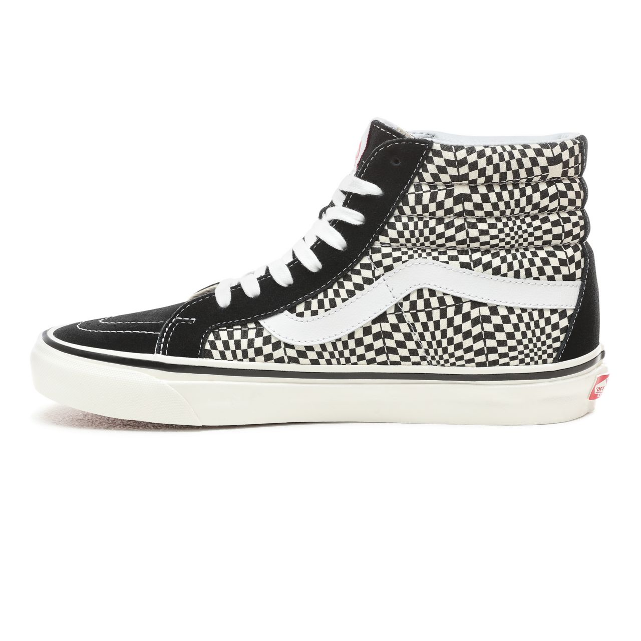 Vans Anaheim Factory Sk8-Hi 38 Dx Classic Mens Womens - (Anaheim Factory) Og Black/White/Warp Check VN0A38GFVMY Shoes