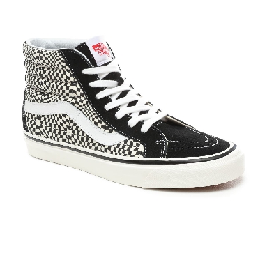 Vans Anaheim Factory Sk8-Hi 38 Dx Classic Mens Womens - (Anaheim Factory) Og Black/White/Warp Check VN0A38GFVMY Shoes