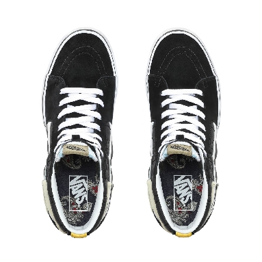 Vans Mixed Quilting Sk8-Hi Classic Mens Womens - (Mixed Quilting) Black/True White VN0A38GEVP6 Shoes