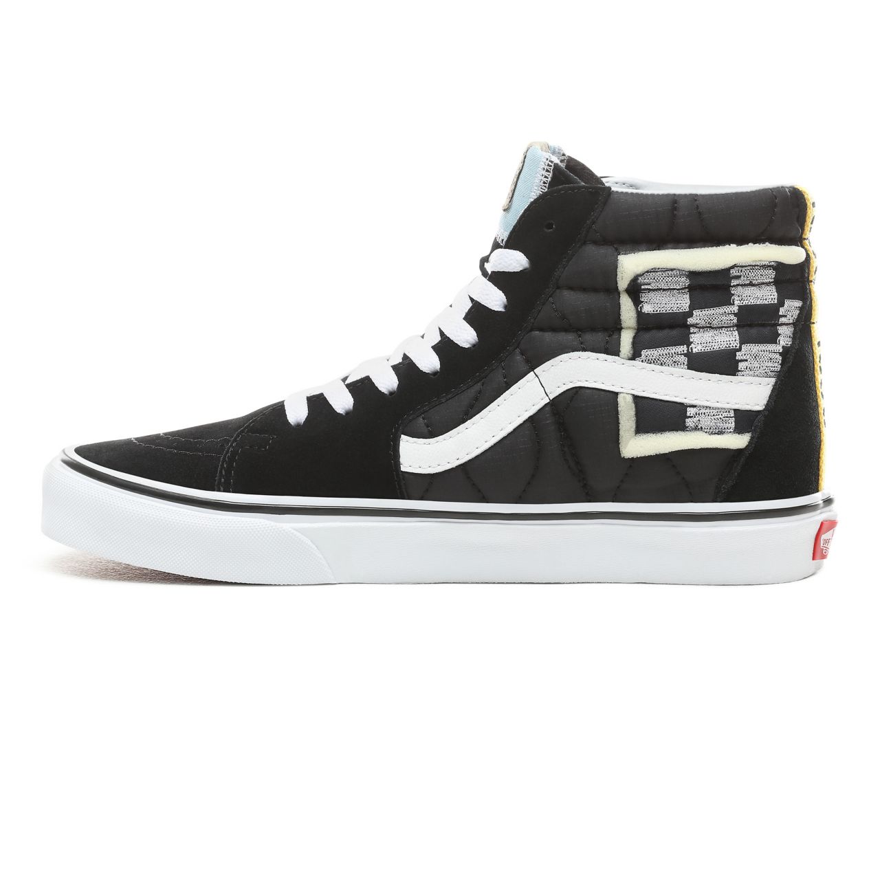 Vans Mixed Quilting Sk8-Hi Classic Mens Womens - (Mixed Quilting) Black/True White VN0A38GEVP6 Shoes