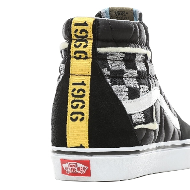 Vans Mixed Quilting Sk8-Hi Classic Mens Womens - (Mixed Quilting) Black/True White VN0A38GEVP6 Shoes