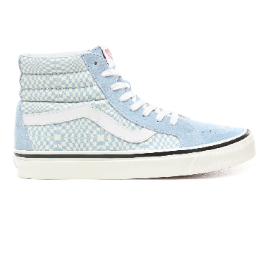 Vans Anaheim Factory Sk8-Hi 38 Dx Classic Mens Womens - (Anaheim Factory) Og Light Blue/White/Warp Check VN0A38GFVSG Shoes