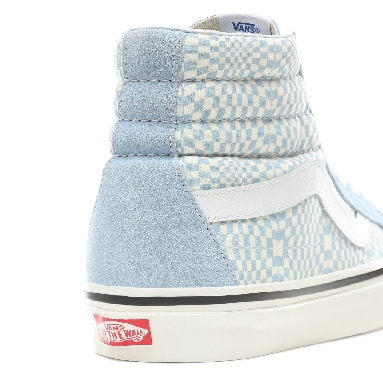 Vans Anaheim Factory Sk8-Hi 38 Dx Classic Mens Womens - (Anaheim Factory) Og Light Blue/White/Warp Check VN0A38GFVSG Shoes