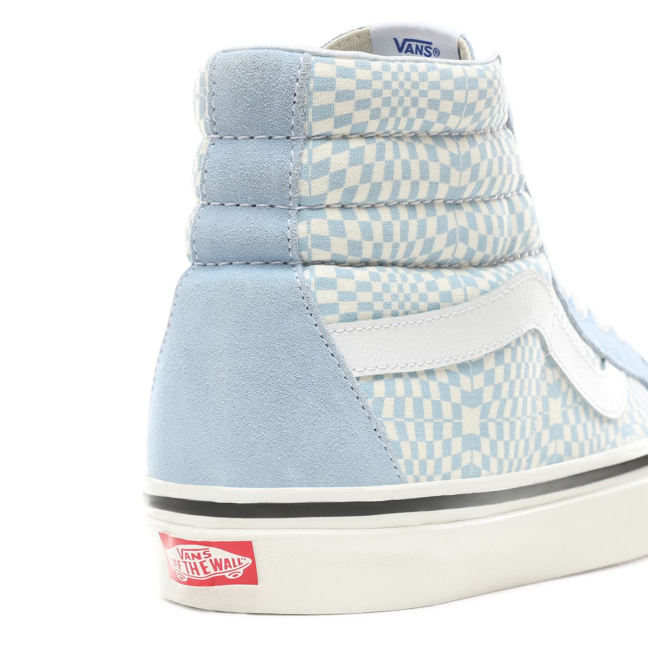 Vans Anaheim Factory Sk8-Hi 38 Dx Classic Mens Womens - (Anaheim Factory) Og Light Blue/White/Warp Check VN0A38GFVSG Shoes