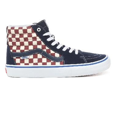 Vans Checker Sk8-Hi Pro Classic Mens Womens - (Checker) Dress Blues VN0A45JDVG8 Shoes