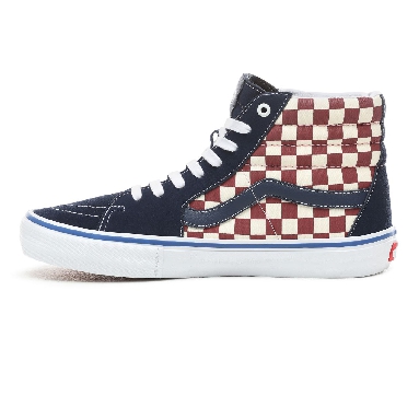 Vans Checker Sk8-Hi Pro Classic Mens Womens - (Checker) Dress Blues VN0A45JDVG8 Shoes