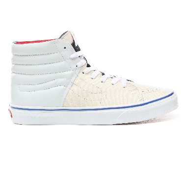 Vans Outside In Sk8-Hi Classic Mens Womens - (Outside In) Natural/Stv Navy/Red VN0A38GEVME Shoes