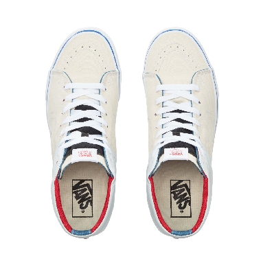 Vans Outside In Sk8-Hi Classic Mens Womens - (Outside In) Natural/Stv Navy/Red VN0A38GEVME Shoes