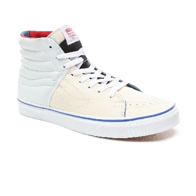 Vans Outside In Sk8-Hi Classic Mens Womens - (Outside In) Natural/Stv Navy/Red VN0A38GEVME Shoes