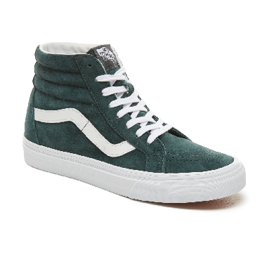 Vans Suede Sk8-Hi Reissue Classic Mens Womens - (Pig Suede) Darkest Spruce/True White VA2XSBU5J Shoes