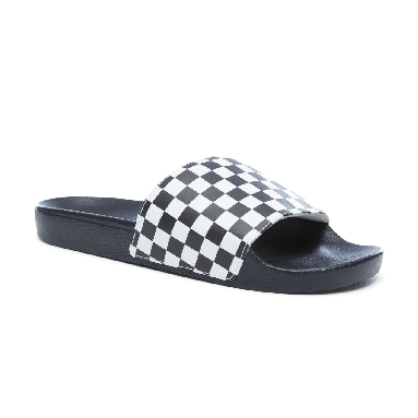 Vans Checkerboard Slide-On Sandals Mens Womens - White V4KIIP9 Shoes