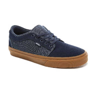 Vans Denim Chukka Low Classic Mens Womens - (Denim) Dress Blues/Classic Gum VN0A38CGVF1 Shoes